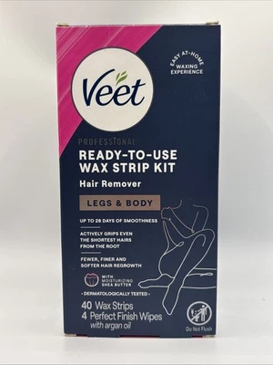 Veet Leg and Body Hair Remover Cold Wax Strips, 40 Count - Image 1 of 4