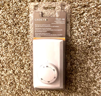 全新 Cadet T521-W 机械壁式恒温器 单极 - 不可编程 — 第 1/4 张图片