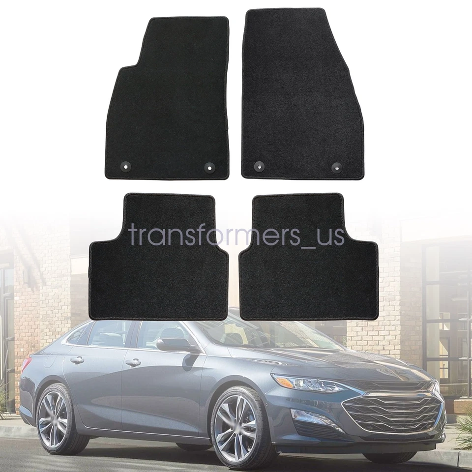 Tapetes de assoalho de veludo Chevrolet Malibu 2016 2017 2018 2019 2020 2021 2022 - Imagem 1 de 4