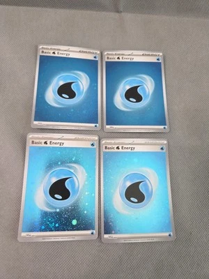 4x Basic Water Energy (Cosmos Holo) 003 Sv01: Scarlet & Violet Base Set Holo - Image 1 of 2