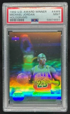 1992-93 Upper Deck Michael Jordan Award Winner Holograms #AW9 Bulls PSA 9 - Image 1 of 2