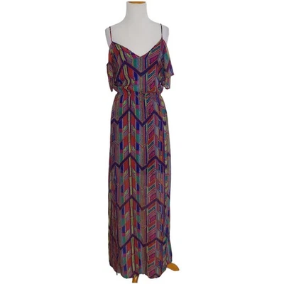 Vestido Ella Moss Mazatlán Seda Semi Transparente Maxi Hombro Frío Verano Mujeres XS Foto 1 de 4