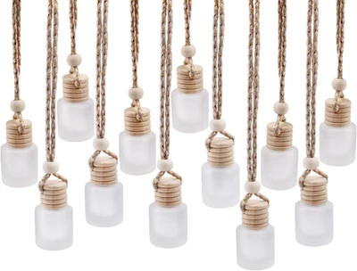 Ambientador colgante para coche 12 piezas botella de perfume botella de vidrio vacía colgante ar... Foto 1 de 4