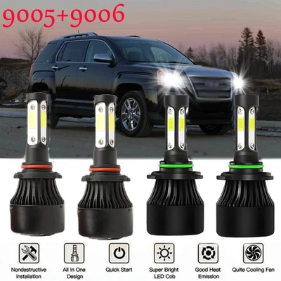 Para GMC K1500 K2500 Suburban 9005 9006 Faro LED Luz Alta Baja Combo Bombillas H Foto 1 de 4