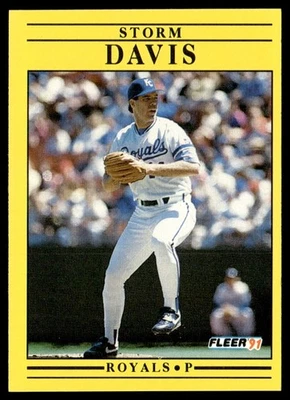 1991 Fleer Storm Davis Kansas City Royals #556 - Image 1 of 2