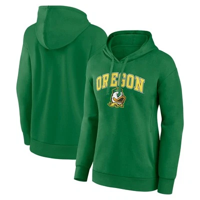 Women's Fanatics Green Oregon Ducks Campus Pullover Hoodie - Image 1 of 3