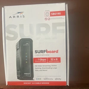 ARRIS Surfboard SB6190 Docsis 3.0 Cable Modem Black - Picture 1 of 4