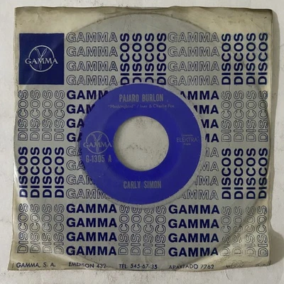 CARLY SIMON - PAJARO BURLON - 1974 MEXICAN 7" SINGLE CS, POP - Image 1 of 4