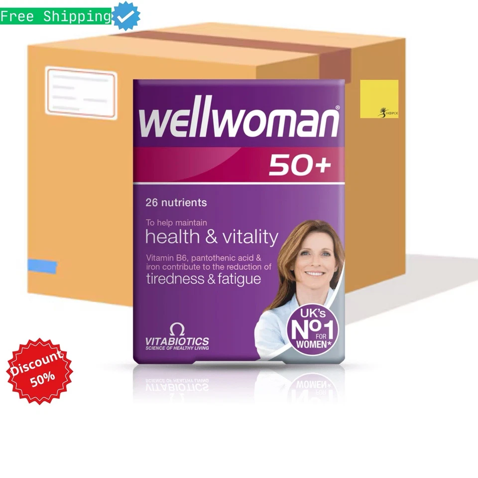Vitabiotics Wellwoman 50+ 30 Tablets | 26 Nutrients - Image 1 of 1
