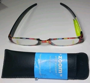 Dr. Dean Edell Zoom Reading Glasses +2.0 with case. -New! - Picture 1 of 3