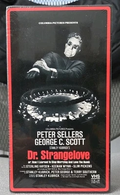Dr. Strangelove Sealed VHS 1985 Columbia Watermark White Seal Side UPC Kubrick Foto 1 de 4