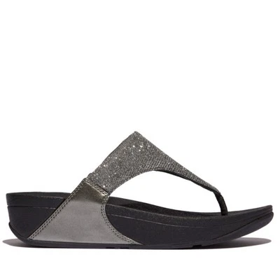 COMODA CHANCLA ERGONOMICA MUJER FITFLOP LULU SHIMMERLUX TOE-POST PEWTER - Imagen 1 de 4