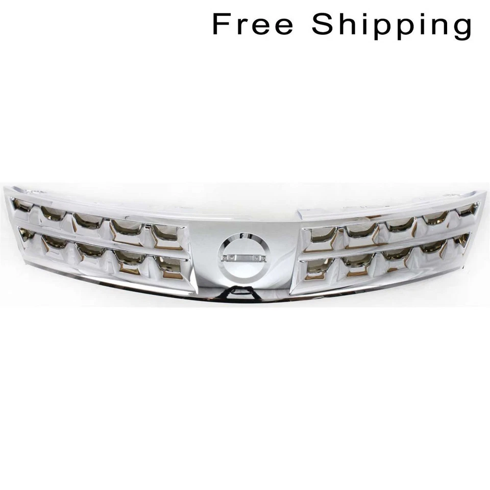 Rejilla delantera de plástico cromada brillante para Nissan Murano NI1200223 2006-2007 Foto 1 de 1
