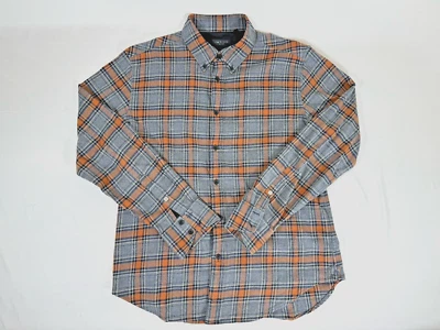 Rag & Bone Fit 2 Tomlin Plaid Flannel Button Down Shirt Men's L Brown/Gray L/S - Image 1 of 4
