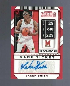 2020 Panini Contenders Draft Picks Jalen Smith RC #96 Red Game Ticket Auto - Picture 1 of 1