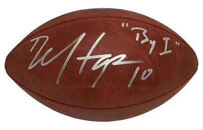 DeAndre Hopkins 签名 正品 Goodell Duke 足球 带“BY I”基础 — 第 1/4 张图片