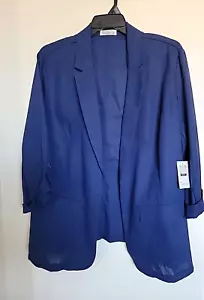 89th & Madison Open Blazer Jacket Navy Blue Plus size 2X NEW - Picture 1 of 5