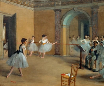 Edgar Degas Dance Foyer at Opera 8x10 Giclee Lienzo Impresión Decoración de Pared Obra de Arte Foto 1 de 2