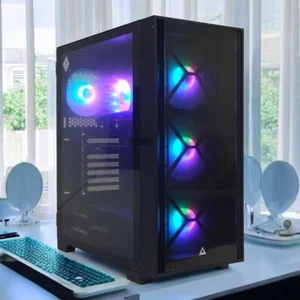 Gaming PC RGB i7 32GB RAM 1TB SSD RX580 Desktop Computer WINDOWS 11 Pro WIFI - Picture 1 of 17