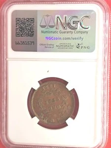1937 Sarawak 1 Cent - NGC AU Details - Charles Vyner Brooke - Historic  (10-9) - Picture 1 of 2