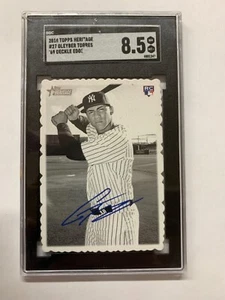 2018 TOPPS HERITAGE #27 GLEYBER TORRES '69 DECKLE EDGE SGC GRADE 8.5 - Picture 1 of 1