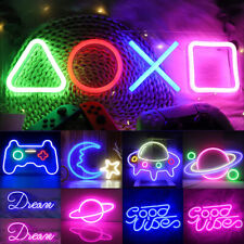 LED Neon Light Sign Game Wall Hanging Night Lights Lamp Party Club Bar Decor