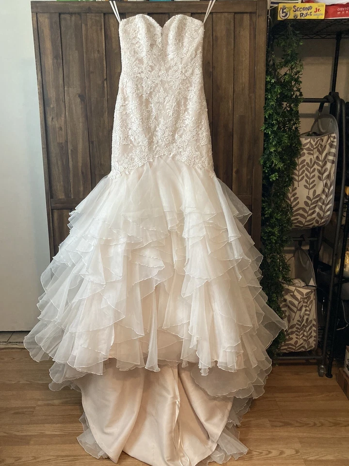 Nuevo Vestido de Boda Morilee Marfil Encaje Sirena Vestido Escote Corazón Vestido Foto 1 de 4