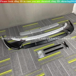 Black + Sliver ABS Front Bumper Lip Body kits Fits Toyota Highlander 2022-2023 - Picture 1 of 17