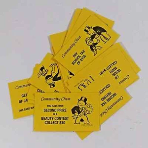 Juego de mesa Monopoly pieza de repuesto cartas de cofre comunitario 16 Parker Brothers - Imagen 1 de 1