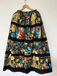 Indian Cotton Black Frida Kahlo Skirt Women's Clothing Skirt Partywear Skirts AU - Picture 1 of 5