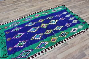 vintage Blue Rug berber rugs Vintage berber rugs , Vintage moroccan area rug - Picture 1 of 10