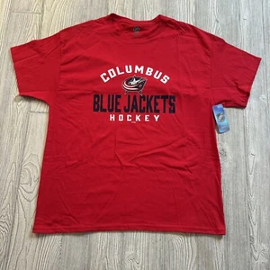NHL Columbus Blue Jackets Logo TShirt Men’s XL Red Hockey NWT - Picture 1 of 9