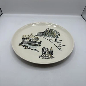 Marcrest American Heritage Dinner Plate Steam River Boat Spinning Wheel Mansion - Picture 1 of 2