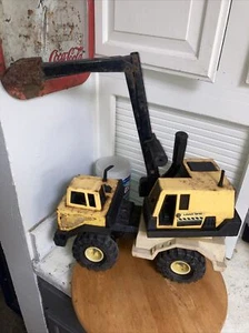 Vintage Steel Tonka Backhoe 3931-A Load Loader 1210 Mighty Diesel Excavator - Picture 1 of 11