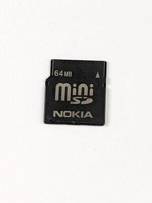 Vintage Genuine Nokia MiniSD Card 64MB for Old Nokia Phones, PDA's & Old Devices - Изображение 1 из 4
