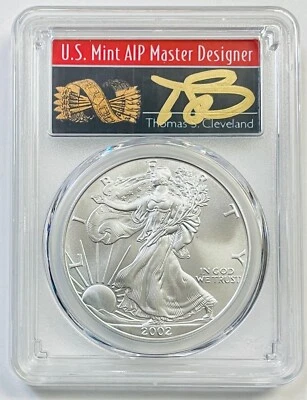 Серебряный орел 2002 $1 PCGS MS70 Cleveland Arrows - Изображение 1 из 2