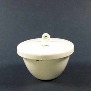 Crisol de porcelana con tapa (forma baja), 50 ml - Imagen 1 de 1