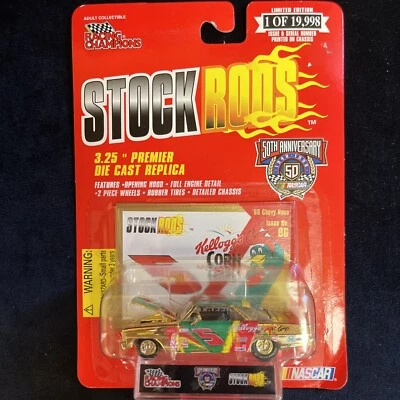 TERRY LABONTE Kellogg's #5 ORO 1966 CHEVY NOVA Racing Champions 1998 varillas de stock Foto 1 de 4