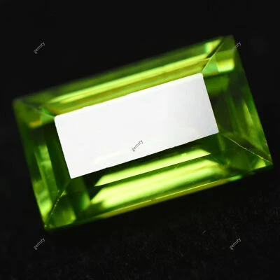 Natural Lab Authenic  Green PERIDOT EMERALD Shape 9.30 Ct Loose Gemstone - Image 1 of 4