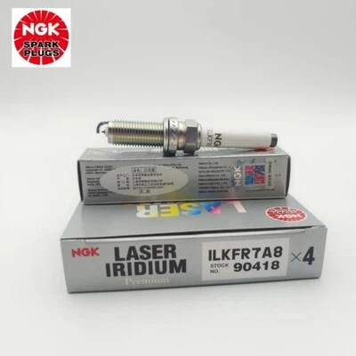 4Pcs NGK ILKFR7A8 90418 Iridium Platinum Spark Plug For Jeep Compass Renegade - Image 1 of 4