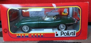 Polistil JAGUAR XKE 4,2 LITRI pressofuso 11"" AUTO Scala in scatola 1:16 VERDE SCURO E-Type - Foto 1 di 11