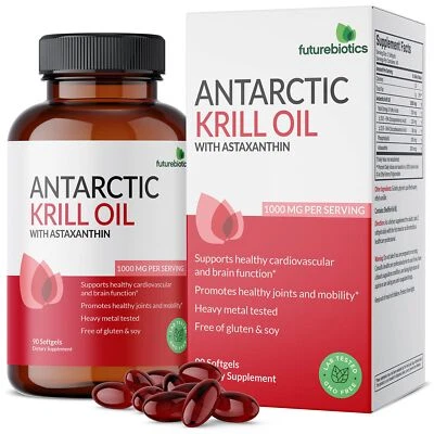 Aceite de krill antártico Futurebiotics 1000 mg con astaxantina Foto 1 de 4