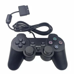 1PC Wired Black Game Controller For Sony Playstation 2 PS2 Console New - Picture 1 of 6