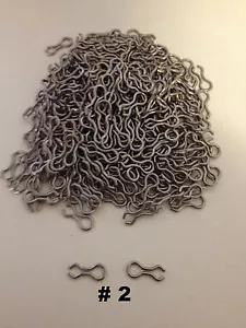 SIZE 2 STAINLESS SINKER EYES FITS HILTS & DO-IT MOLDS ( 1000 PK ) - Picture 1 of 1