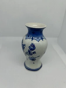 Vintage Dutch Ceramic Delft Posey Vase Blue And White De Porceleyne Fles  - Picture 1 of 7