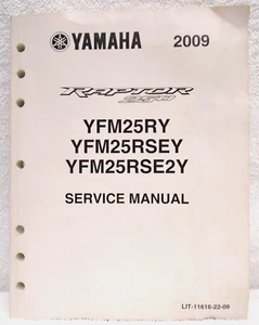 2009 Yamaha Raptor 250 OEM Service Manual LIT-11616-22-09 YFM250 factory book - Picture 1 of 9