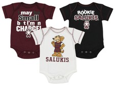 Outerstuff Ncaa Infants Southern Illinois Salukis 3 Pack Creeper Bodysuit Set
