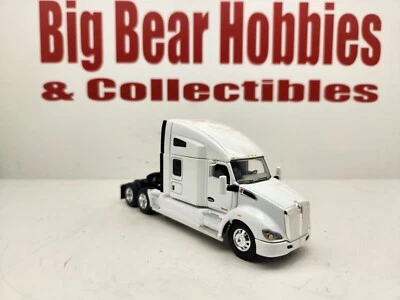 New 1/64 DCP White Kenworth T680 76" High Roof Sleeper Tractor - Image 1 of 4
