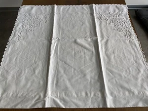 1 lino antiguo (?) Algodón (?) Cojín de desfile funda de cojín bordado 5060/22 - Imagen 1 de 6