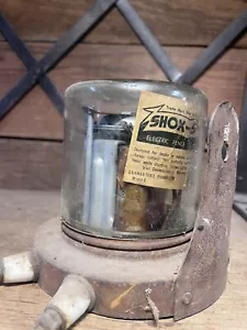 Letrero de valla de colección eléctrico de exhibición de esgrima antiguo granja ganado ganado 1941 - Imagen 1 de 10